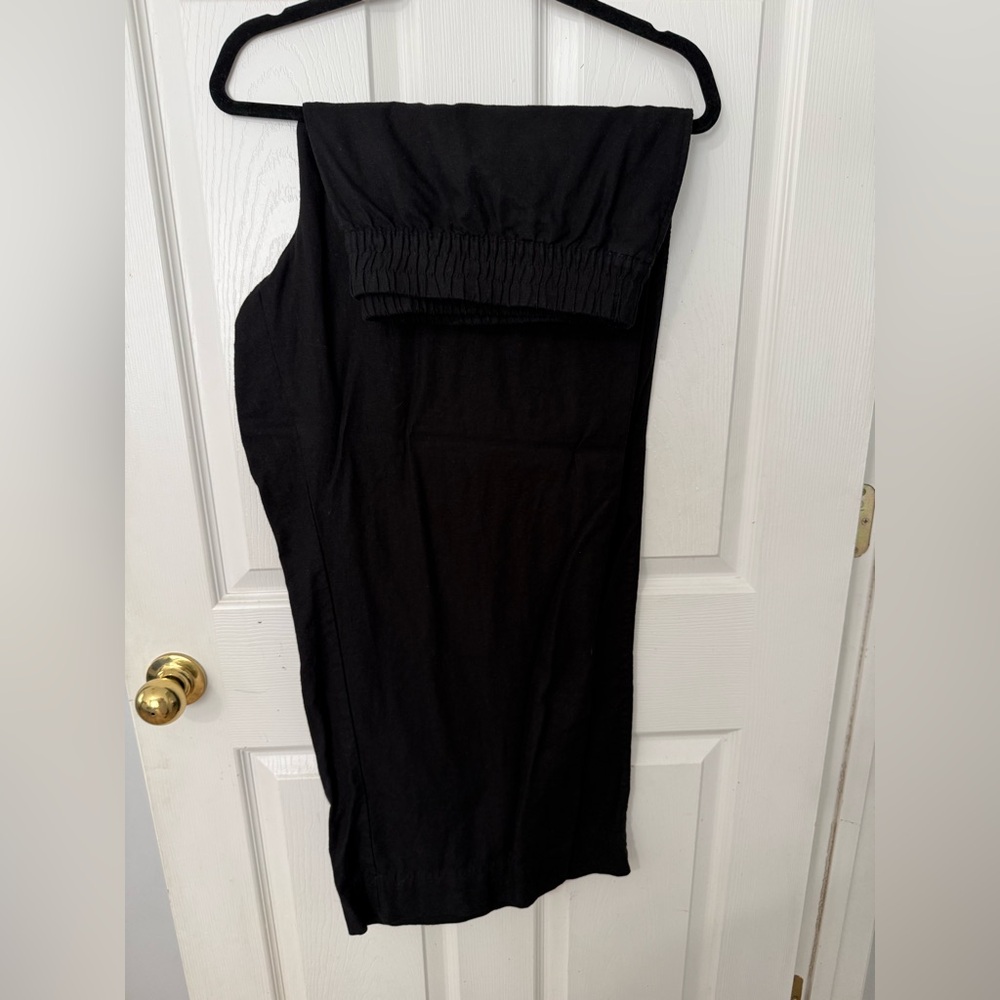 Old Navy Classic Black Linen Wide Leg Pants